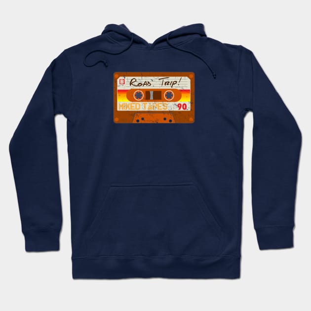 Retro Road Trip Cassette Hoodie by Jitterfly